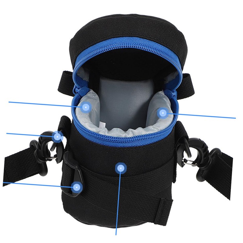 KOMBIUDA 1Pc Shockproof Camera Lens Storage Pouch Thickened Protective Bag