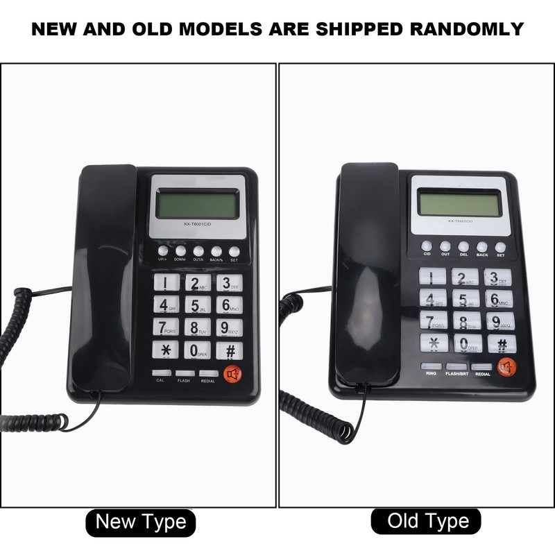KXT8001CID Corded Telephone Multifunctional Wired Landline Phone with LCD Display