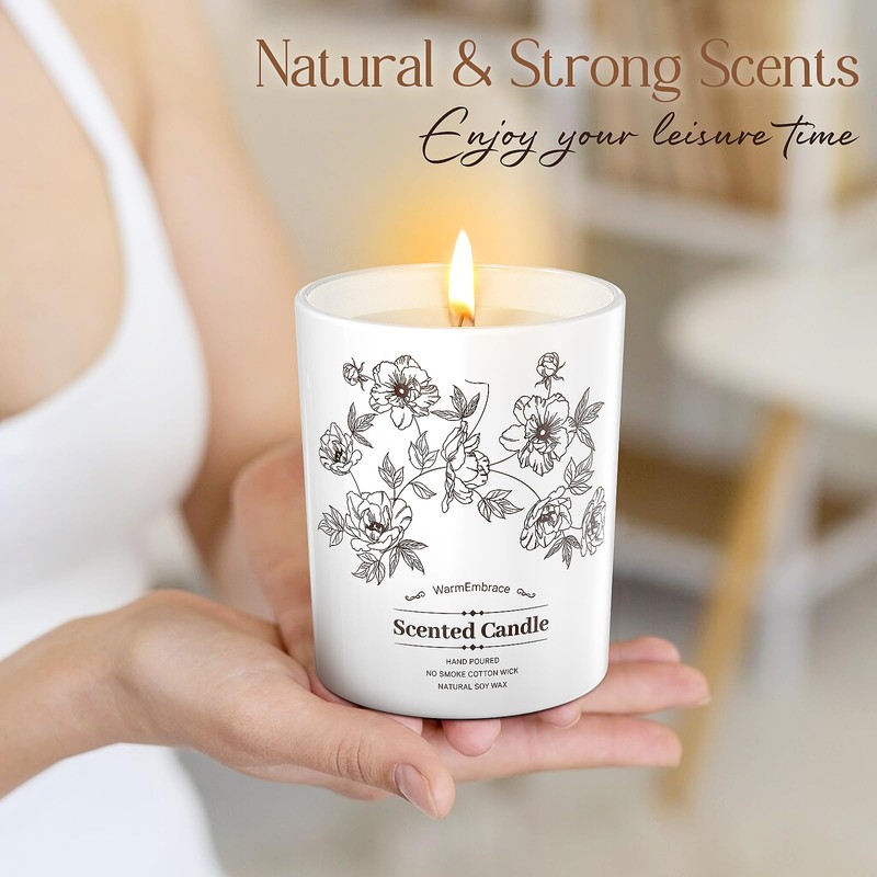 WarmEmbrace Deluxe Scented Candle for Women & Men, Vanilla Coconut,