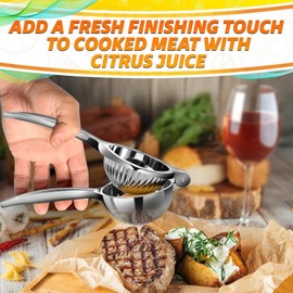 Stainless Steel Lemon Squeezer – Lemon Juicer Squeezer Manual Citrus Juicer | Dishwasher Safe Citrus Press | Corrosion-Resistant | Effortless Maximum Juice Extraction for Lemons, Limes, Oranges & More