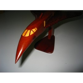 minh xuan made in Vietnam Concorde Hand Craft Wooden Model Airplane Require Couple Simple Assembly