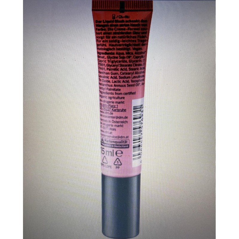 alverde Natural Cosmetics Blush Liquid Blush 20 Desert Rose, 15