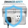 Garneck Waterproof Outlet Plug Cover Double-Position Socket Case Plastic Receptacle