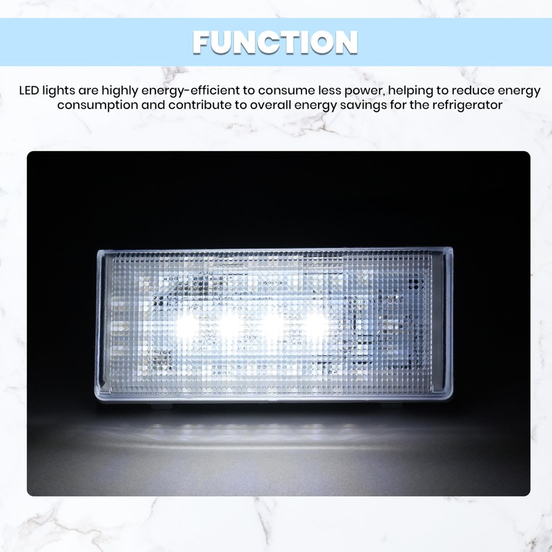 HECASA W10515058 Refrigerator LED Light Compatible with Whirlpool Refrigerator AP6022534