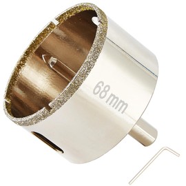 DaduoRi 2 5/8 Inch (68mm) Diamond Hole Saw with Pilot Bit, Easy Drilling 68mm Hole Saw Drill Bits for Porcelain Tile, Granite, Ceramic, Marble, Glass, Stones, 1 3/8" Depth of Cut