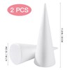 Cabilock 2PCS 30CM Christmas Foam Cone White Craft Foam Cone
