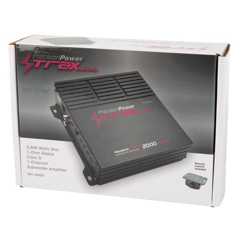Precision Power TM1.2000D, Trax Micro Mono Car Stereo Amplifier, 1