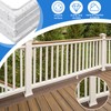 Aemygo 12 Pcs Vinyl Post Skirt, 4x4 Inch White Column