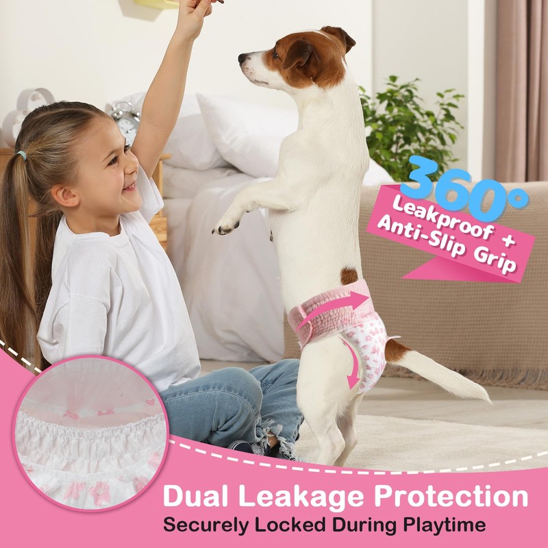 Dono Disposable Pull It Up Female Dog Diapers, 360° Stretchy