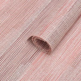 Winknowl Placemats Set of 8, Heat Resistant Stain Resistant Woven Vinyl Insulation Place mats, Durable Washable Elegant Table Mats for Kitchen Dining Table Decor (Misty Rose)