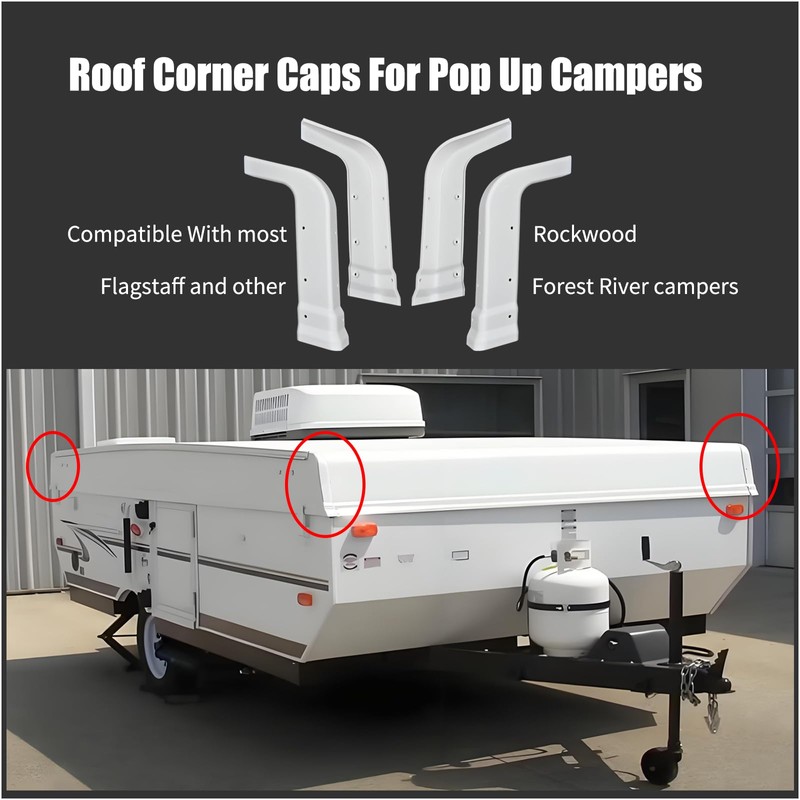 AQBB Replacement RV Roof Corner Caps for Pop Up Campers,Compatible