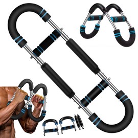 Twister Arm Trainer, Violetfox 60-100lb Adjustable Chest Workout Equipment Arm Exerciser, Portable Power Twister Workout Bar Strength Training Machine Home Fitness Equipment