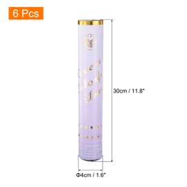 sourcing map 6Pcs Confetti Popper for Wedding, Happy Birthday Paper Table Scatter Confetti Dots for Graduation Christmas Party Supplies Decorations, 12" Pink Purple