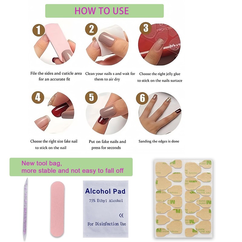 French Tip Leopard Print Press on nails Gradient Fake Nails