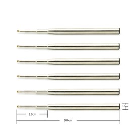 CaoDuRen 3.88 in/98 mm Long Ballpoint Ink Refill Compatible with Montblanc Ballpoint Ballpen Rollerball Pens Tip: 1.0mm Medium Point, Soft Smooth Roll,98 mm Long 116190 124493 P164 (Blue, 12PCS)