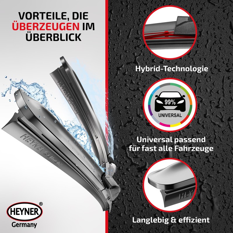 HEYNER® Windscreen Wiper Set Suitable for Toyota Camry (08.1996-11.2001) Hybrid