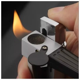 Urban Shack Portable Pipe Lighter Versatile Foldable Multi Purpose Metal Lighter Bowl Silver