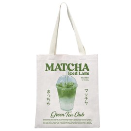 MEIKIUP Matcha Latte Lover Gift New York Matcha Latte Lover Reusable Grocery Bags Barista Gift (CA Matcha2 TB)