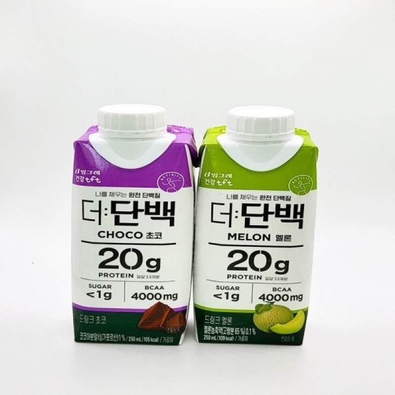 Binggrae The Protein Drink 250ml Chocolate 9 + Melon 9