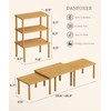 Danfoxer Cabinet Organizer Shelf(Set of 3),Bamboo Kitchen Counter Shelves for
