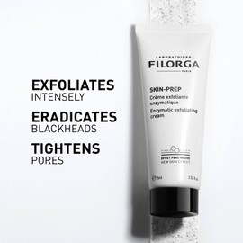 Filorga Skin-Prep Enzymatic Exfoliating Cream Face Cleanser with Papain Enzymes and Volcanic Sand Particles to Tighten Pores, Clean Skin, and Boost Skin Quality, 2.53 fl. oz.