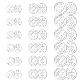 Plastic Snaps for Fabric, 36 Pcs 3 Sizes Round Clear Snaps for Sewing Invisible Sew on Snap Button Fasteners for Sewing DIY Crafts Clothing Shirt Pant (7.5mm, 10mm, 12.5mm)