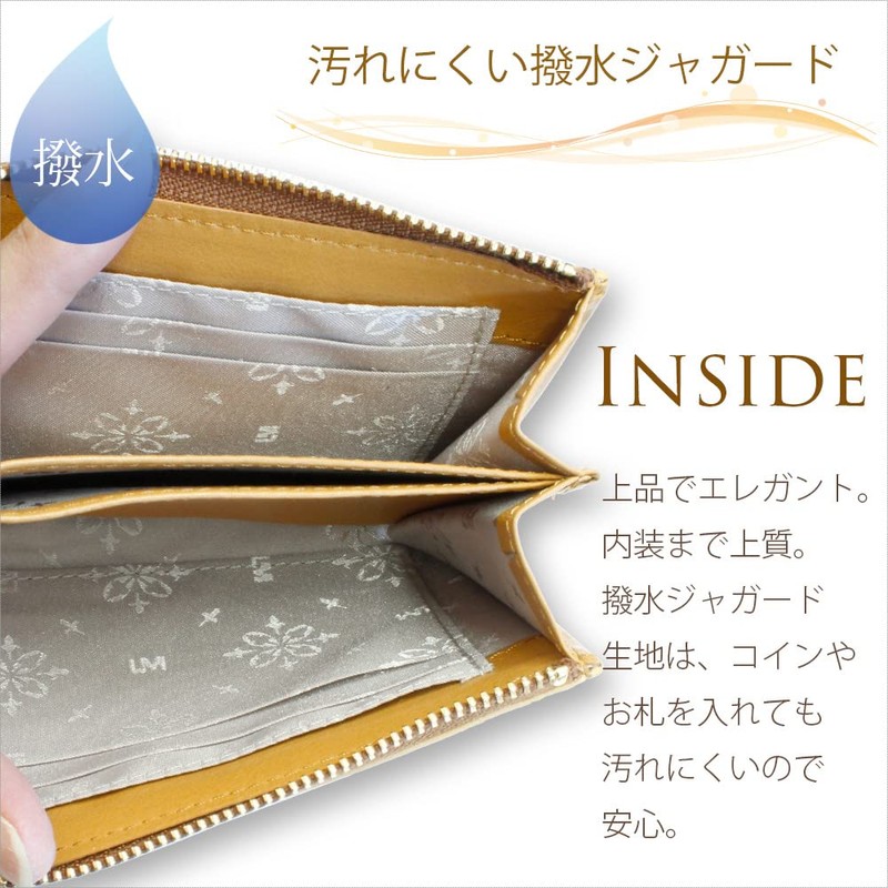 LIME L8222 Compact Wallet, Genuine Leather, Women's, Men's, Card, L-Shaped