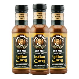 Mr. Spice Organic - Salt Free Sauce (13.5 Ounce (Pack of 3), Indian Curry)
