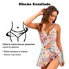 Cloeey Future Traje de Baño Floral para Mujer (MX/US, Alfa,