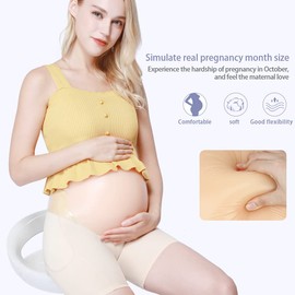 Lervanla Fake Pregnant Belly Silicone Fake Belly Bump Tummy Pregnant Belly Film Prop Tv Series Prop Spoof Costume Cosplay