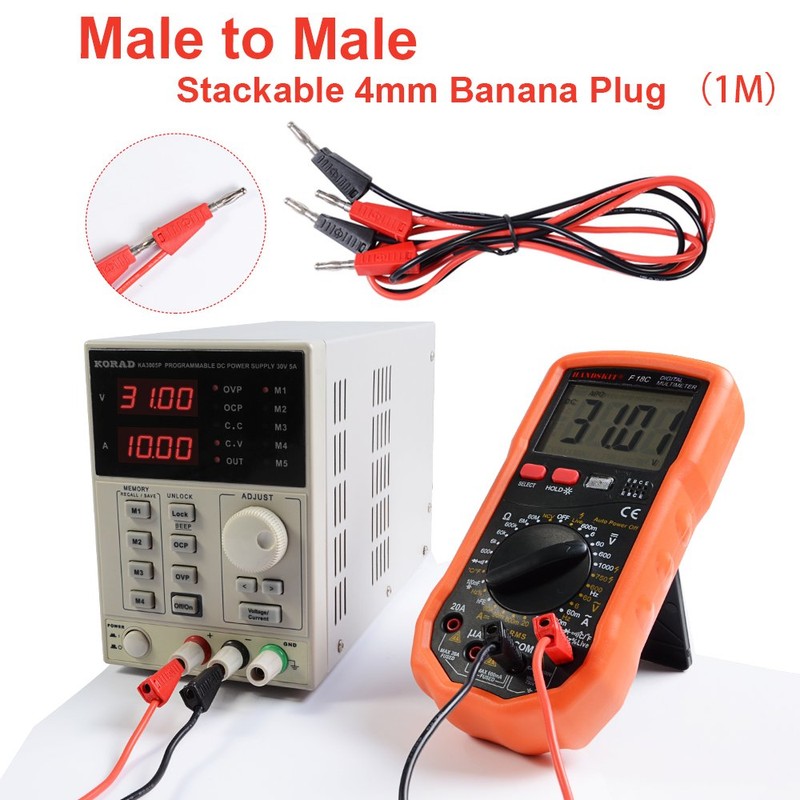 Yubone - Juego de cables de prueba para multímetro, apilable,