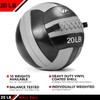 JFIT Wall Ball, 20 LB, Gray/Black