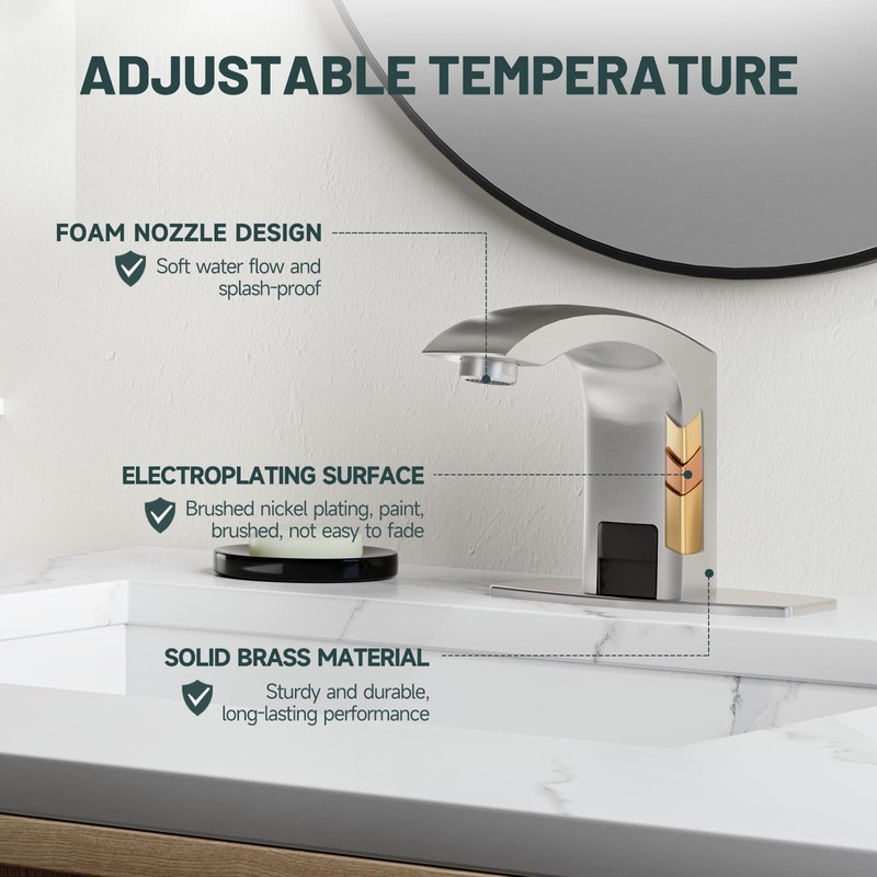 Greenspring Touchless Bathroom Sink Faucets, Automatic Faucet Bathroom Commercial Motion