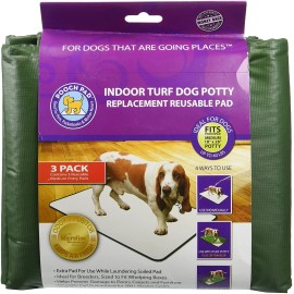 PoochPads Indoor Turf Replacement Pad Dog Potty Med 8" x 28" 3pck