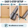 36.6-Inch Double-Sided Door Draft Stopper, Cut-to-Fit Wind & Dust Blocker