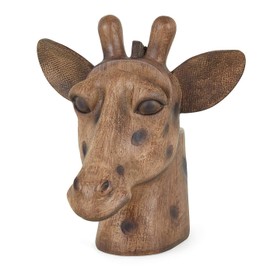 EEMKAY® New Resin Fun Giraffe Head Pot and Glasses Holder Ornament Bedside Or Living Space M-19 - Brown