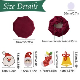 UFURMATE Door Handle Covers, 4Pcs Decorative Round Door Knob Covers with 4Pcs Christmas Decor, Soft Door Handle Glove Covers Anti-Collision Door Knob Protector for Christmas Doorknob Decorations