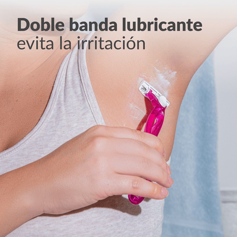 Rastrillo Bic Soleil Clic 3 Hojas de Acero Inoxidable 6