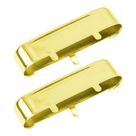 2Pcs Yootones Guitar Neck Pickup Cover Compatible with TL Tele Telecaster Style Electric Guitar (Gold)