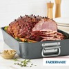 Farberware Bakeware Nonstick Steel Roaster with Flat Rack, 11-Inch x