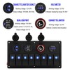 Riloer 8 Gang Combination Switch Panel, 12V / 24V Marine