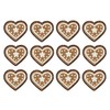 MIJOMA Set of 12 Gift Stickers Christmas Gingerbread Stickers Felt