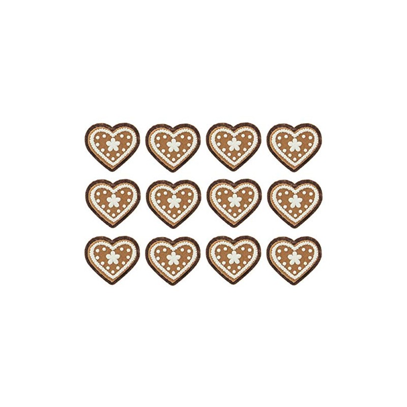 MIJOMA Set of 12 Gift Stickers Christmas Gingerbread Stickers Felt