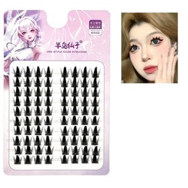 Large capacity eyelash cluster, individual eyelashes, elf false eyelashes, DIY eyelash extensions, cartoon lashes, apply by yourself at home (style01)