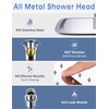 14 Inch All Metal Rectangular Rain Shower Head, Large Rainfall