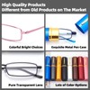 HIGHLIKE 2-Pack Slim Pocket Reading Glasses Men Women, Compact Readers