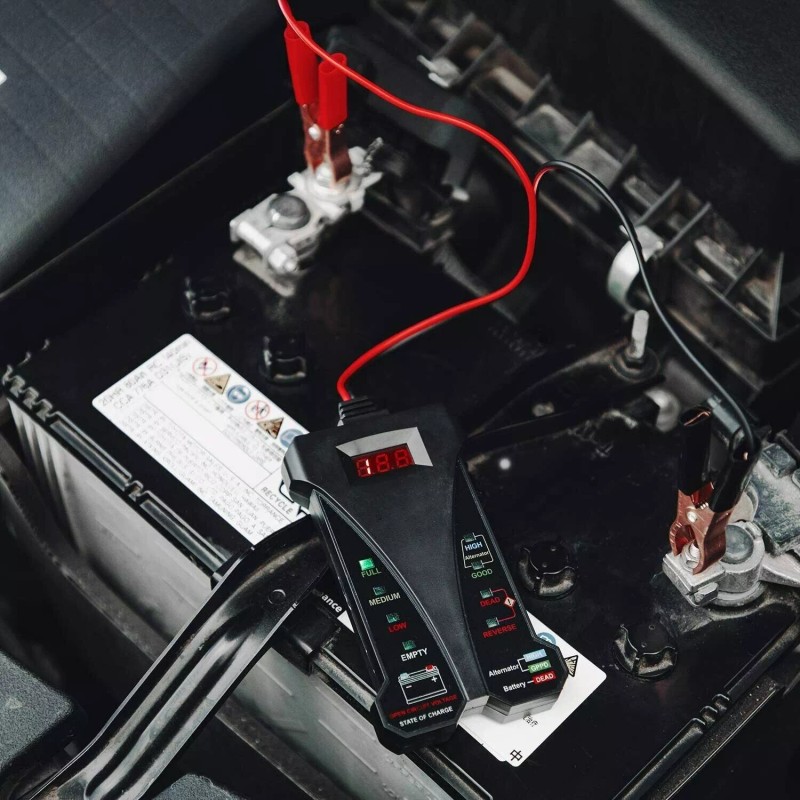 AUTDER Power Car Battery Volt Checker Tester Cell Batteries Test