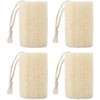 Esponja de lufa orgánica 4 unidades exfoliante natural exfoliante corporal