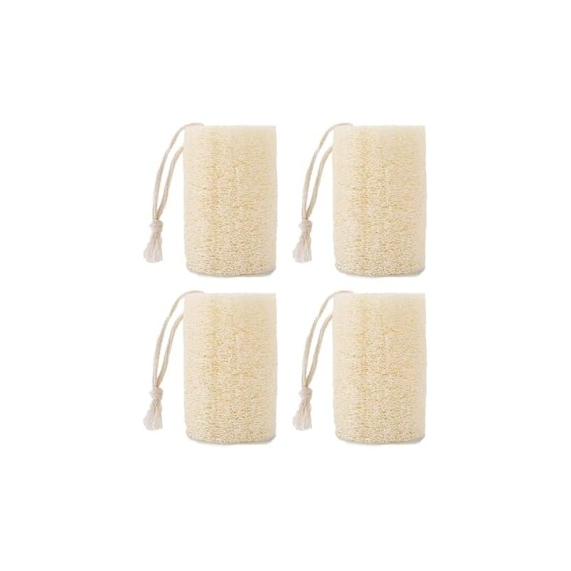 Esponja de lufa orgánica 4 unidades exfoliante natural exfoliante corporal