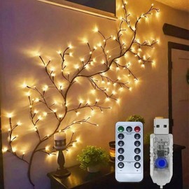 Enchanted Willow Vine 9.5FT, 160 LEDs Vines for Room Decor with Remote, USB Vine Lights for Wall Home Decorations with 40 Clips